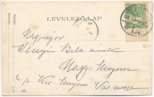 1908 Marosvásárhely, Targu Mures; Szentgyörgy utca, bor és sör csarnok, Ruha Ferenc bútorraktára, Na...