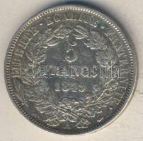 Franciaország 1849A 5Fr Ag T:3 kis ph