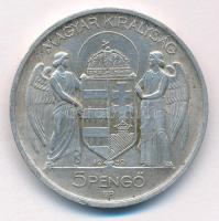 1939. 5P Ag "Horthy balra" T:XF kis ph., patina Adamo P8.2