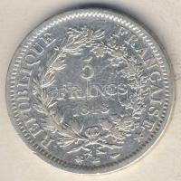 Franciaország 1848BB 5Fr Ag T:3 kis ph