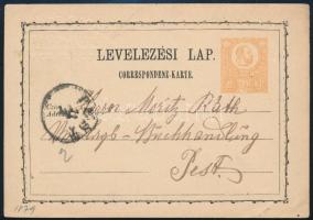 1873 2kr díjjegyes levelezőlap Wersetzről küldve bélyegzés nélkül céges száraz pecséttel (perfin Vorlaufer), 1873 2kr PS-card from Wersetz (without postmark), with company dry seal