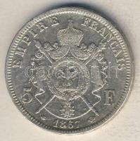 Franciaország 1867A 5Fr Ag "III. Napóleon" T:3 ph
