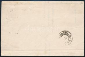 1870 2kr with full F watermark on printed matter "PÉCS" - Wien 1870 2kr teljes F vízjellel...