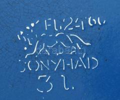 Bonyhádi zománc tejes bödön Kisebb sérülésekkel Jelzett 26 cm