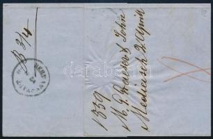 1859 5kr type I. centered, lively colour, on cover with full content "MEDIASCH" - Hermanns...