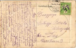 1916 Zilah, Zalau; Tuhutum emlék. Seres Samu kiadása / monument (ázott / wet damage)