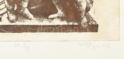 König Frigyes (1955): Gyermekkori momentumok Rézkarc, papír,jelzett, sorszámozott művészpéldány. I/X...