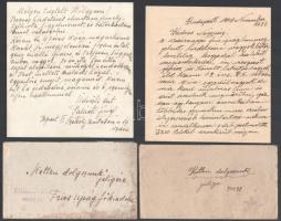 2 db válaszlevél apróhirdetésre "Ketten dolgozunk" jelige. 1940 Okt. 21-22.