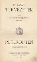 1907-1908 Utazási tervezetek kiadja a központi menetjegyiroda Vonat utazási segédlet haszos informác...