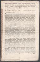 1796 Kollegrádi gróf Kollonitz László Bukin helységbeli katolikus híveknek szóló szózata 6 nyomtatott oldalon