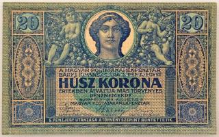 1919. augusztus 9. 20K "R 2024 262203" T:AU / Hungary 1919. August 9th 20 Korona "R 2024 262203" C:AU Adamo K20, Krause P#42