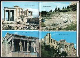 1976 Athéni Akropoliszt bemutató és ismertető útmutató, kihajtható térképpel és részletes ábrákkal