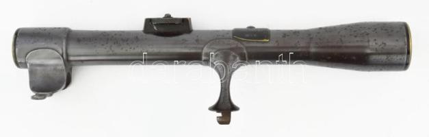 Karl Kahles Wien puska távcső, jelzéssel, kopással, bőr tartójában, h: 24 cm