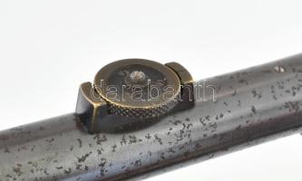 Karl Kahles Wien puska távcső, jelzéssel, kopással, bőr tartójában, h: 24 cm