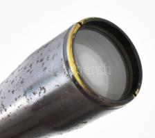 Karl Kahles Wien puska távcső, jelzéssel, kopással, bőr tartójában, h: 24 cm