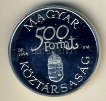 1994. 500Ft Ag "Régi dunai hajók - Carolina" T:PP Díszdobozban, tanúsítvánnyal!