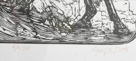 König (Kőnig) Róbert (1951-2014): Pegazus. Ofszet papír. Jelzett, sorszámozott művészpéldány EA I. /...