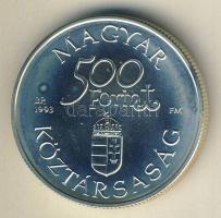 1993. 500Ft Ag "Régi dunai hajók - Árpád" T:BU Díszdobozban, tanúsítvánnyal!