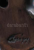 Izsépy Margit: Afrikai nő. Kerámia, jelzéssel, minimális mázkopással, m: 25 cm