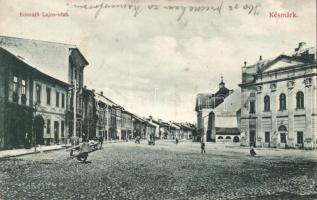 Késmárk Kossuth Lajos street with Hotel Késmárk H. Donath (EB)