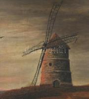 Török jelzéssel: Szélmalom. Olaj, vászon, apró felületi sérüléssel. Dekoratív fakeretben. 40x50 cm
