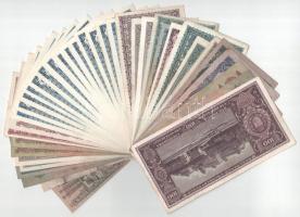 38db-os pengő bankjegy tétel, közte egy darab 1944. 1P "A Vöröshadsereg Parancsnoksága" T:...