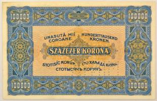 1923. 100.000K "Orell Füssli Zürich", "MINTA" perforációval, piros "000&quo...