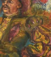 Beck Judit jelzéssel: Portré. Olaj, karton. Üvegezett fakeretben, 104x74 cm. KIZÁRÓLAG SZEMÉLYES ÁTV...