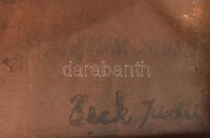 Beck Judit jelzéssel: Portré. Olaj, karton. Üvegezett fakeretben, 104x74 cm. KIZÁRÓLAG SZEMÉLYES ÁTV...