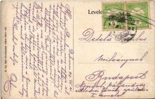 1917 Hortobágy, Juhok fürösztése a Hortobágy folyóban, úsztatás (EK)