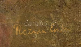 Rozsda Endre jelzéssel, hátoldalán Jávor Piroska felirattal: Női akt. Olaj, vászon, sérült. 120x100 ...