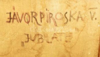 Rozsda Endre jelzéssel, hátoldalán Jávor Piroska felirattal: Női akt. Olaj, vászon, sérült. 120x100 ...