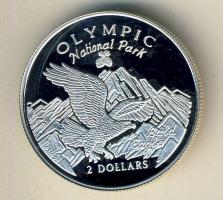 Cook-szigetek 1996. 2$ Ag "Nemzeti Park" T:PP Tanúsítvánnyal!