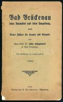 Schlagintweit, Oskar: Bad Brückenau, seine Kurmittel und seine Umgebung. Neuer Führer für Kranke und Gesunde von - - . Würzburg, 1924, S. Perschmann, 42 p.+ 1 (kihajtható térkép) t. Fekete-fehér fotókkal illusztrálva. Német nyelven. Kiadói papírkötés, sérült borítóval.