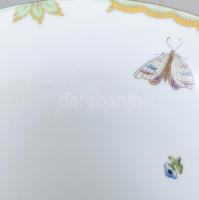 Herendi Viktória mintás talpas kaspó, oroszlánlábas, kézzel festett, jelzett, kis kopással, m: 18 cm...