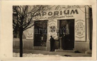Ismeretlen település, Emporium kereskedelmi részvénytársaság fiókja, üzlet. photo