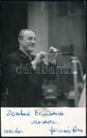 Ferencsik János karmester autográf dedikációjával ellátott fotója 9x14 cm