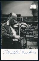 Gertler Endre (1907-1998) hegedűművész autográf aláírással ellátott fotója 9x14 cm