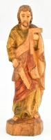 Szent József. Faragott fa szobor, m: 39 cm