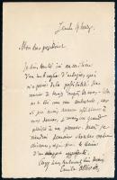 cca 1894 Émile Ollivier (1825-1913) francia miniszterelnök, Liszt Ferenc vejének autográf levele / Autoraph letter of Émile Olivier (1825-1913) prime minister of France and son in law of Franz Liszt