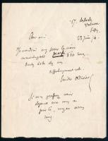 1874 Émile Ollivier (1825-1913) francia miniszterelnök, Liszt Ferenc vejének autográf levele / Autoraph letter of Émile Olivier (1825-1913) prime minister of France and son in law of Franz Liszt