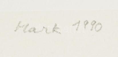 Mark (Márkus), Anna (1928-): Geometrikus kompozíció, 1990. Szitanyomat, papír, jelzett, számozott (1...