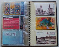 Használt telefonkártyák 116 db román + 72 db magyar albumban