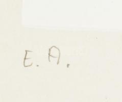 Mark (Márkus), Anna (1928-): Geometrikus kompozíció, 1989. Szitanyomat, papír, jelzett, művészpéldán...