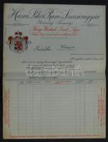 cca 1900 Likőrgyár dekoratív litho számla / Litho invoice