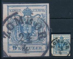 1850 9kr hiba a 9-es értékszámnál / plate flaw "ZOMBOR"