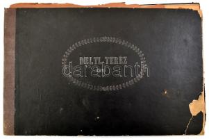 1876 Döltl Teréz (?-?) vázlatfüzet, tus, akverell, és ceruza, papír, jelzés nélkül, haránt-alakú név...