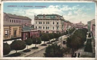 Jaroslaw, Grünwald street with Cafe Grand