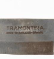 Tramontina vadásztőr, javított, bőrtokban, h: 26 cm