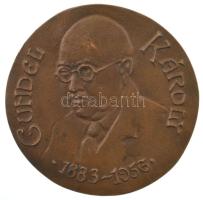 DN Gundel Károly 1883-1956 / A nemzetek sorsa attól függ, hogy miként táplálkoznak kétoldalas, öntött bronz plakett (~100mm) T:AU kis patina